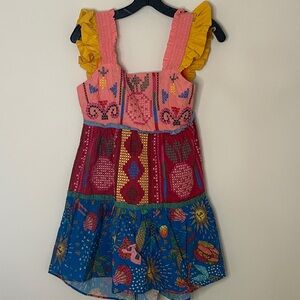 FARM Rio Vibrant Pink and Blue Mini Dress
